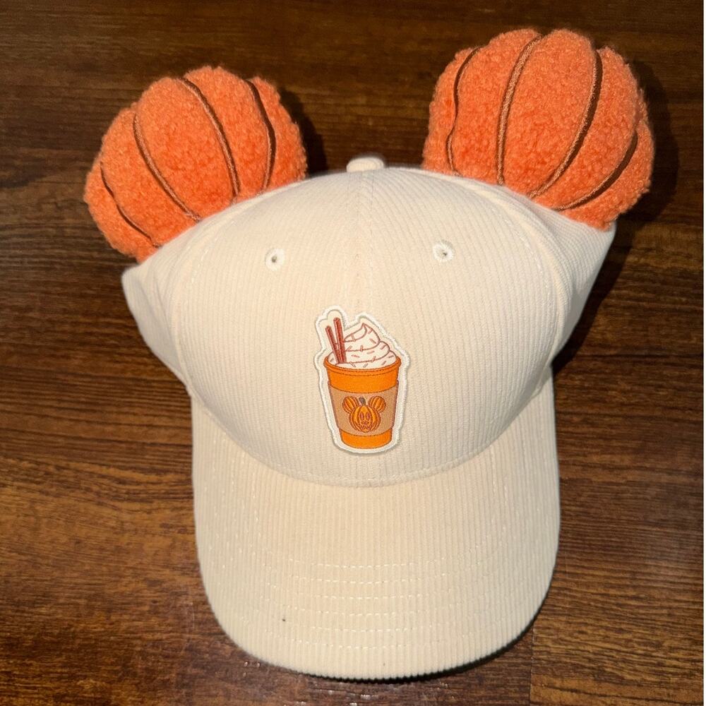 BioWorld Mickey 3D Pumpkin Spice Ears Hat NWT